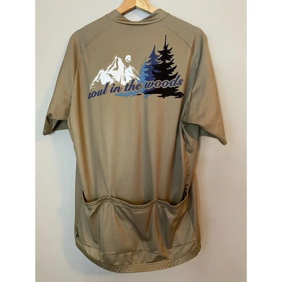 MALOJA Mens SS Zip Cycling Bike Jersey in Tan Pockets Size XXL Soul in the Woods - Picture 12 of 16